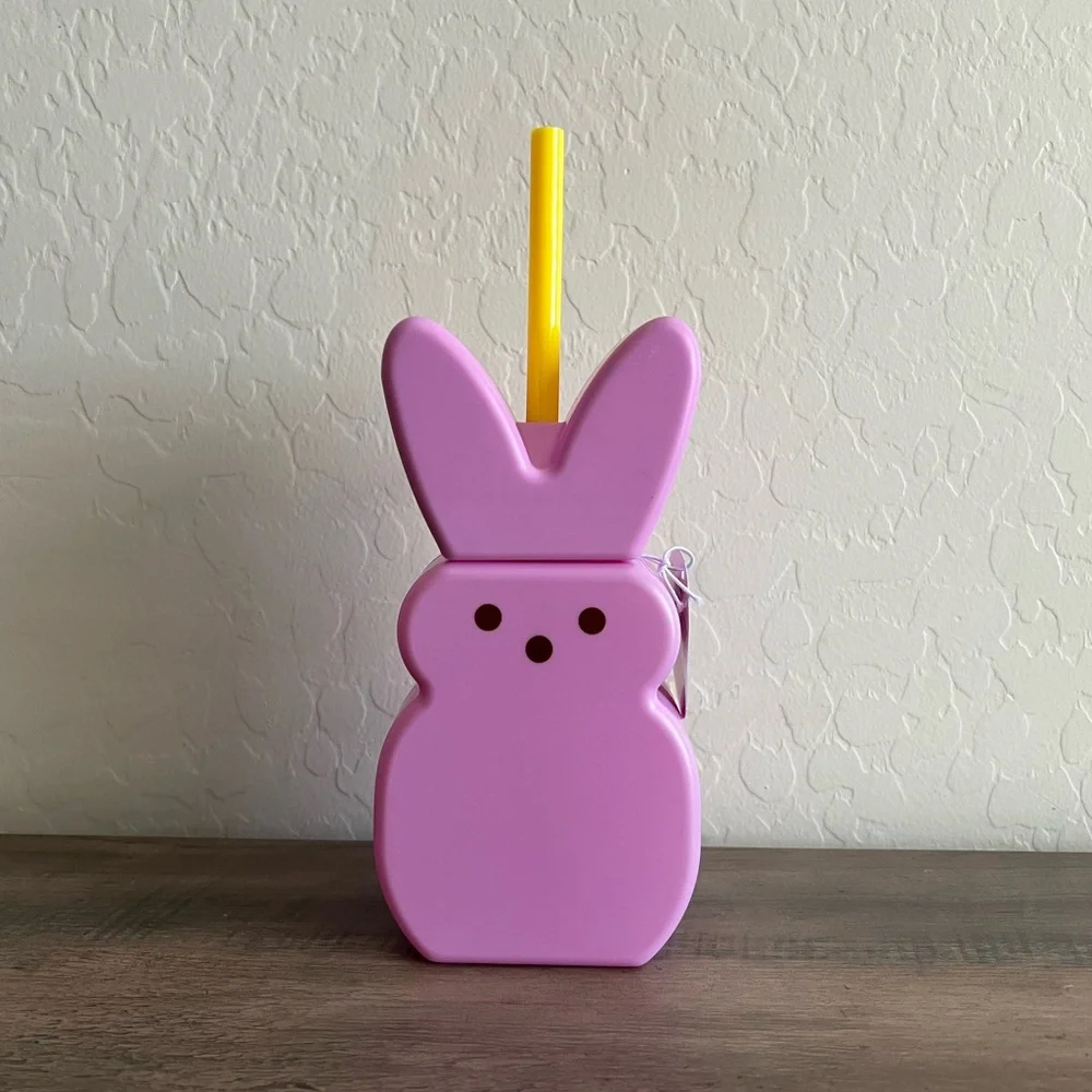 Target Bullseyes PEEPS Bunny Tumbler Cup with Straw -Purple